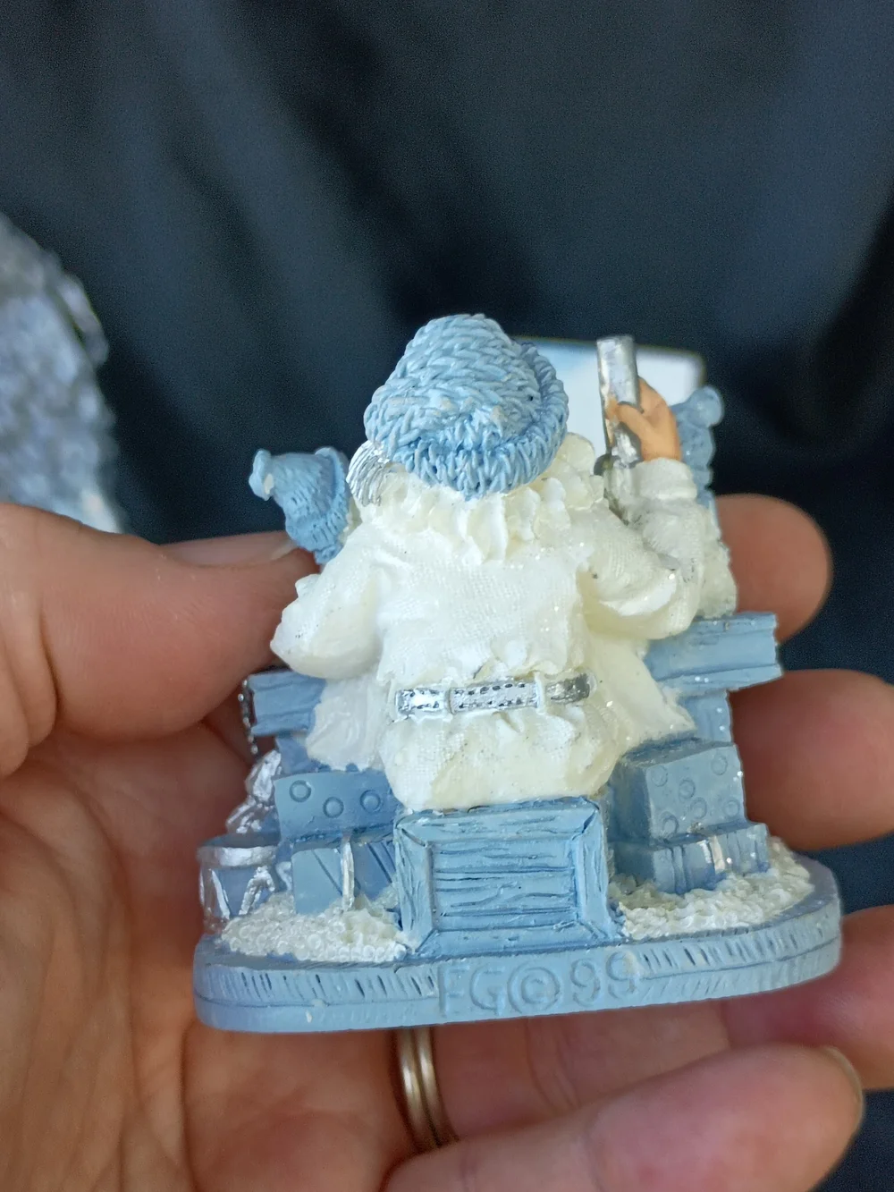 Encore Snow Buddies Santa at Desk 1998 Christmas Ornament